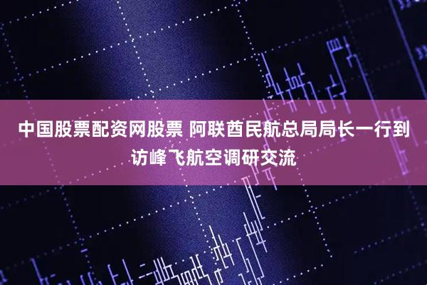 中国股票配资网股票 阿联酋民航总局局长一行到访峰飞航空调研交流
