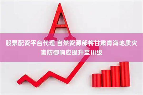 股票配资平台代理 自然资源部将甘肃青海地质灾害防御响应提升至Ⅲ级